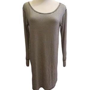 Obey 89 Women’s small Charcoal Gray Stripe tunic